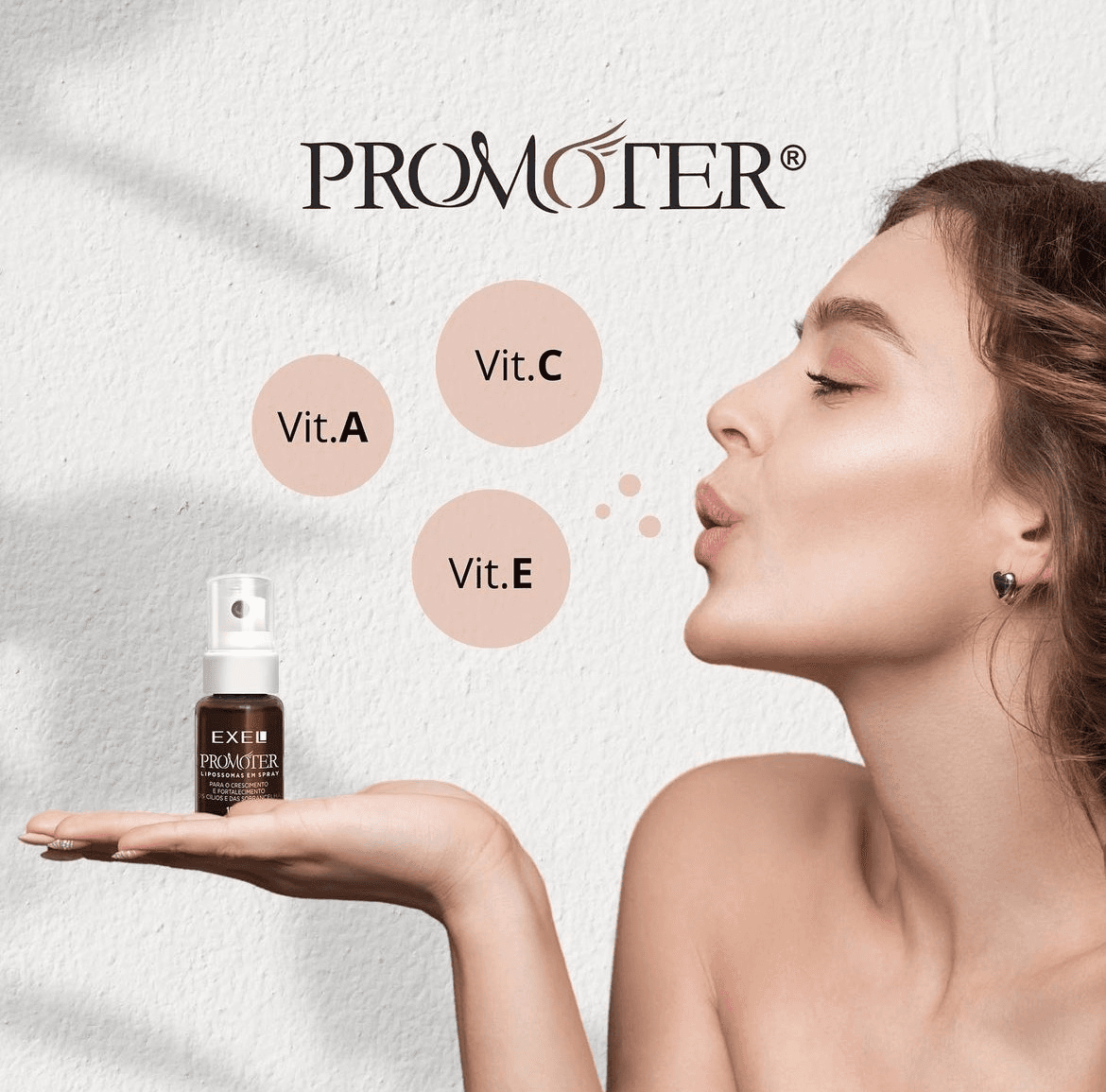 Exel Promoter — modelo con burbujas de vitaminas